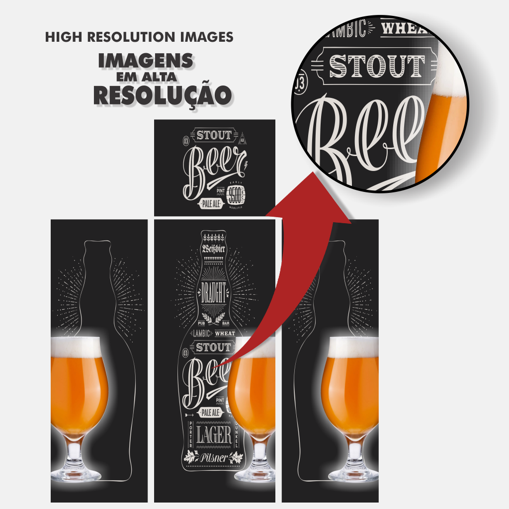 Pegatina para refrigerador - Tema de cerveza Beer Chopp BE169