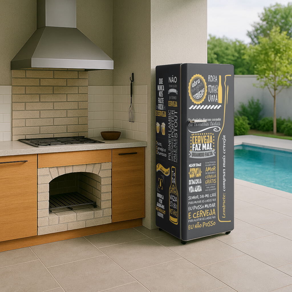 Adhesivo para refrigerador - Frases temáticas de cerveza CF166B
