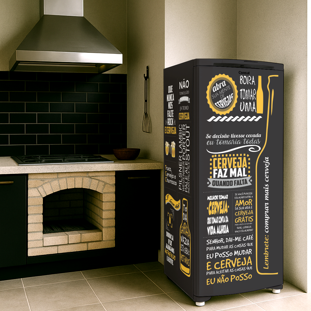Adhesivo para refrigerador - Frases temáticas de cerveza CF166B