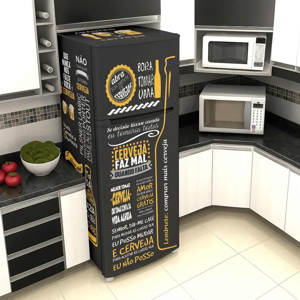 Adhesivo para refrigerador - Frases temáticas de cerveza CF166B