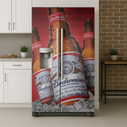 Adhesivo para refrigerador - Tema de cerveza BD006 Budweiser