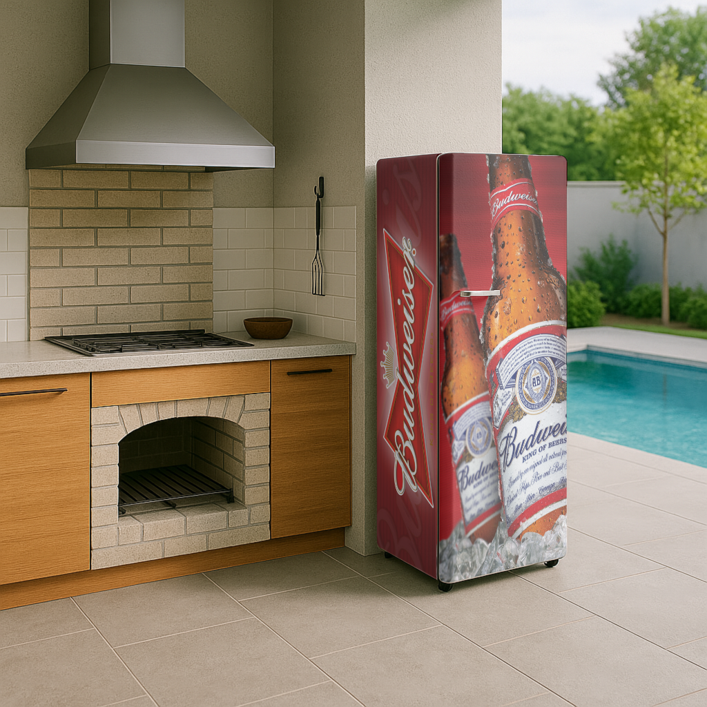 Adhesivo para refrigerador - Tema de cerveza BD006 Budweiser