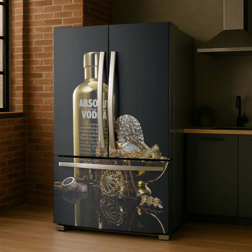 Adesivo Envelopamento para Geladeira - Tema Vodka AB001 Absolut