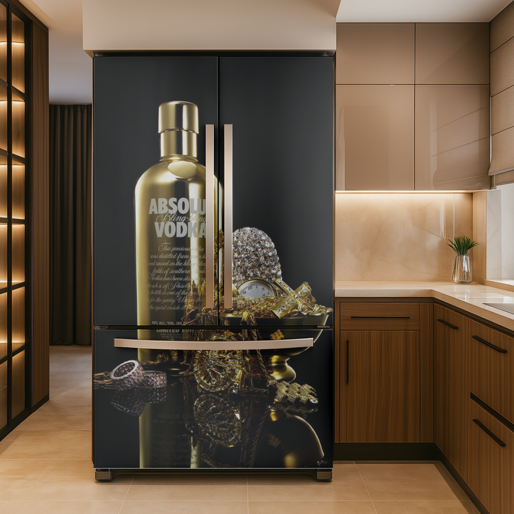 Adesivo Envelopamento para Geladeira - Tema Vodka AB001 Absolut