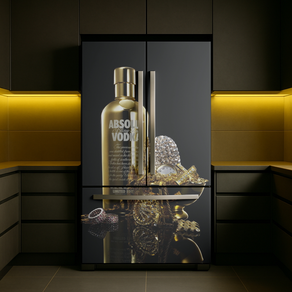 Adesivo Envelopamento para Geladeira - Tema Vodka AB001 Absolut