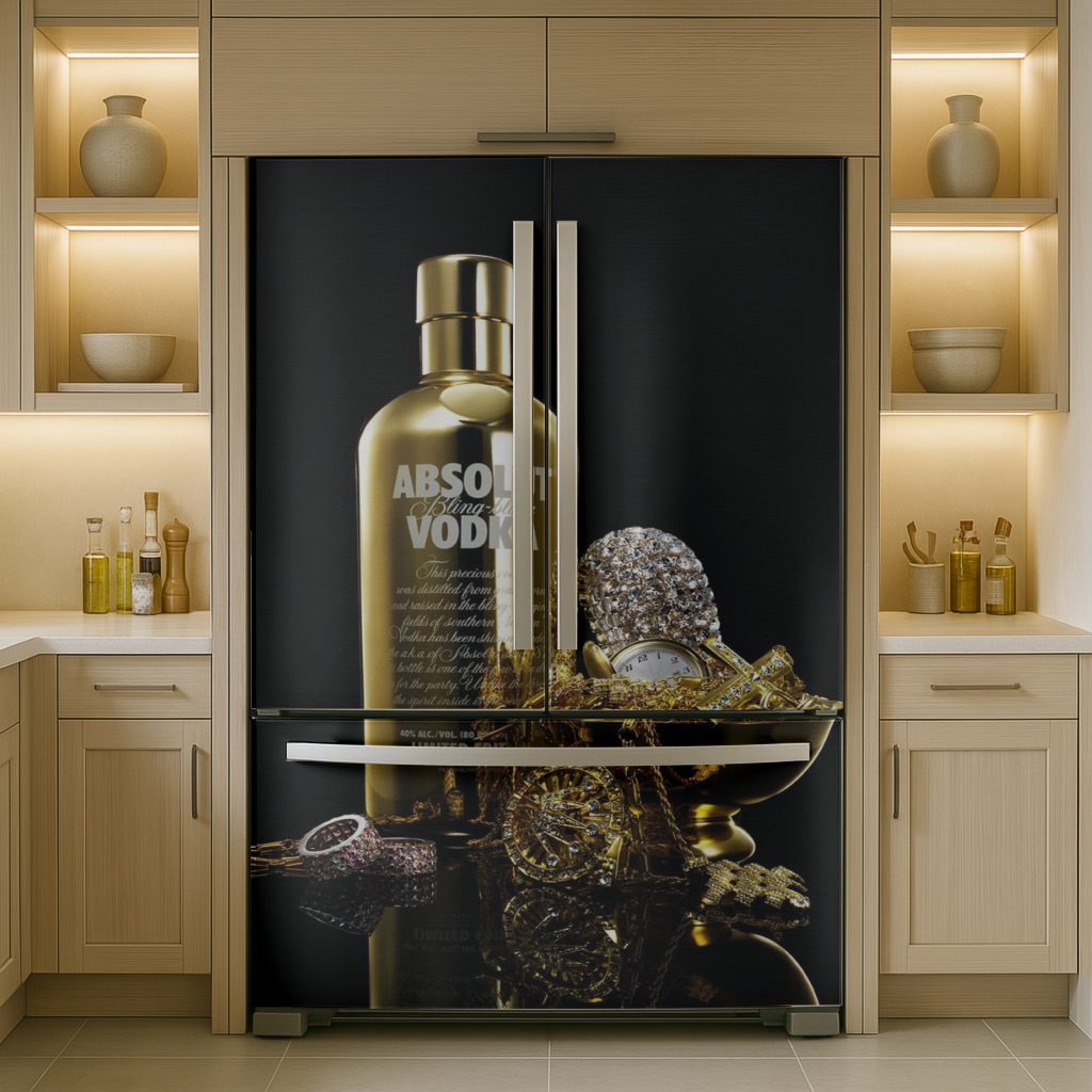 Adesivo Envelopamento para Geladeira - Tema Vodka AB001 Absolut