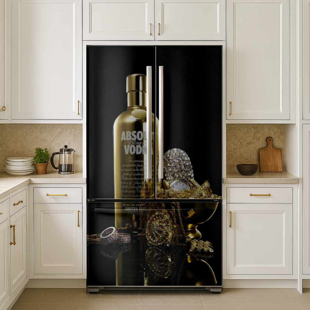 Adesivo Envelopamento para Geladeira - Tema Vodka AB001 Absolut